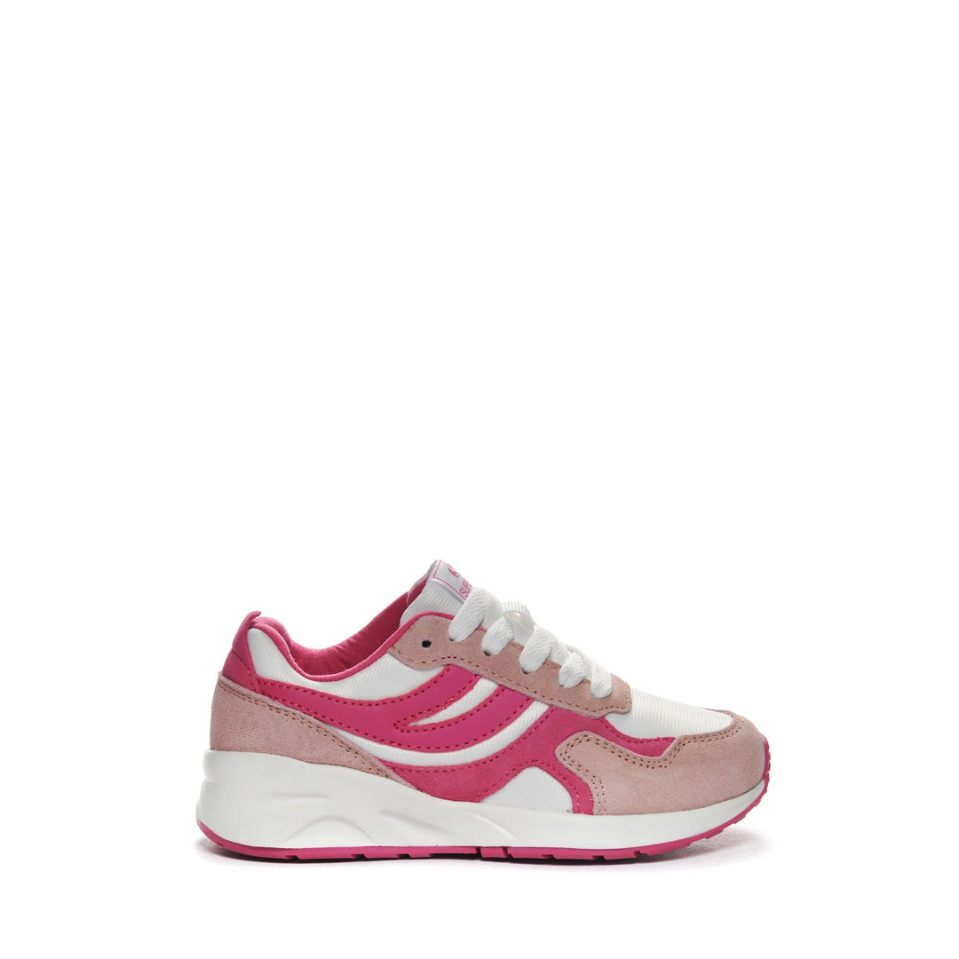 Sneakers basse per bambini in rosa con tomaia in nylon 01
