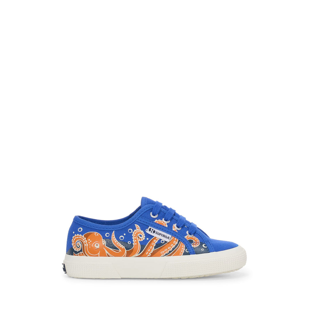 Children's Low Cut Sneakers in Blue with Cotton Upper 01
