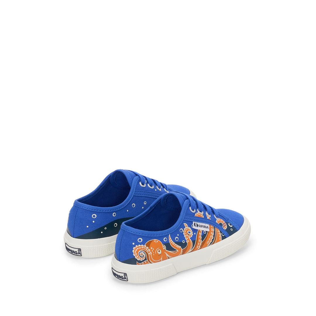 Children's Low Cut Sneakers in Blue with Cotton Upper main