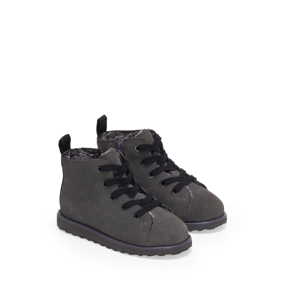 3008 KIDS LACE-UP BOOT SUEDE - Ankle Boots - Laced - Kid unisex - Grey Volcanic-Black 02