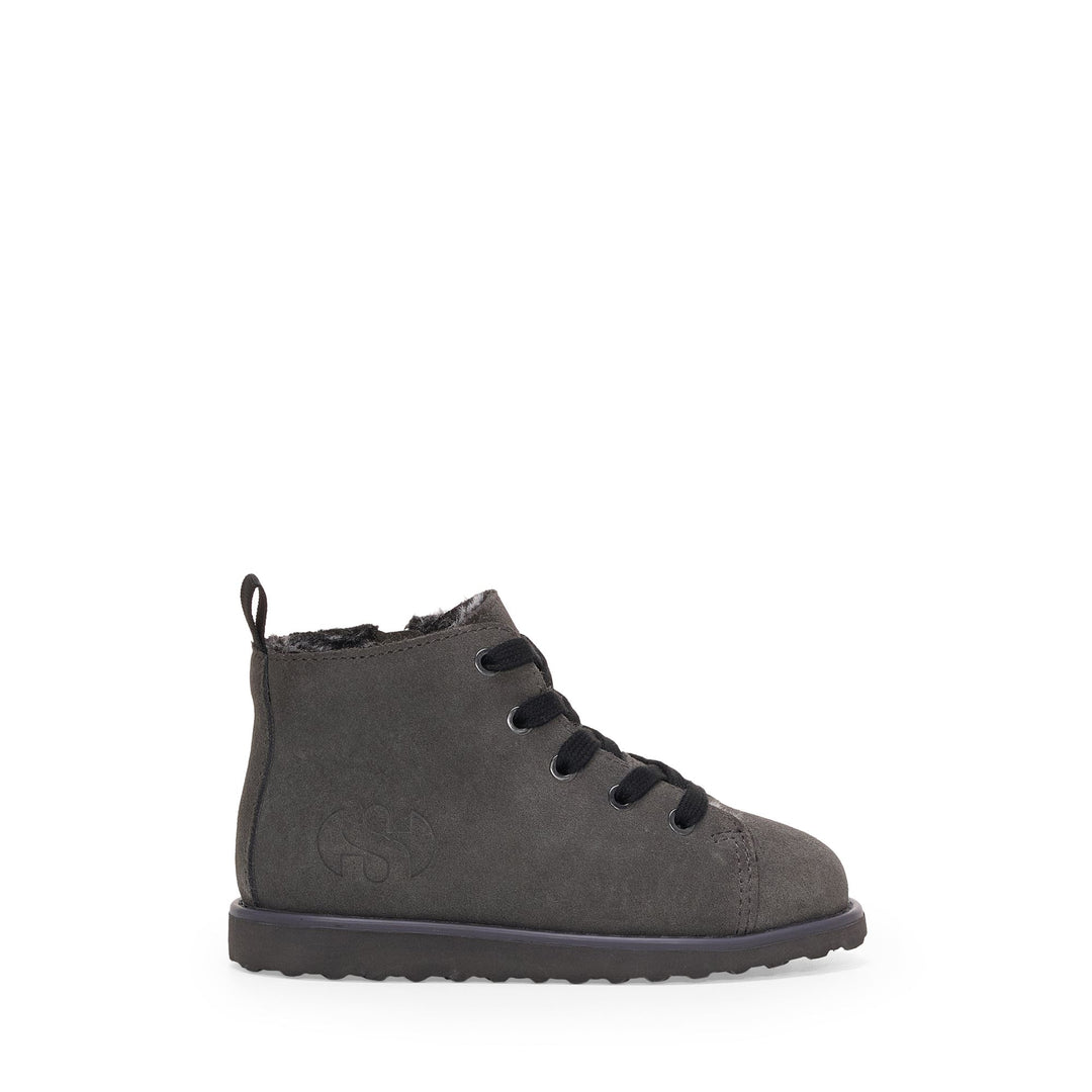 3008 KIDS LACE-UP BOOT SUEDE - Ankle Boots - Laced - Kid unisex - Grey Volcanic-Black 01