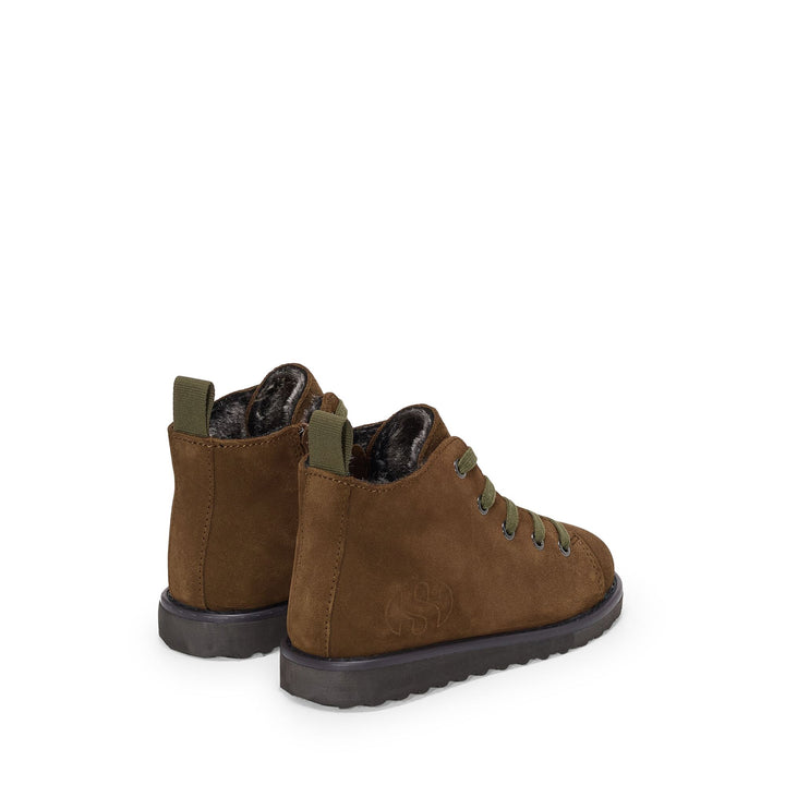 3008 KIDS LACE-UP BOOT SUEDE - Ankle Boots - Allacciata - Bambino/a - BROWN EARTH-GREEN 3