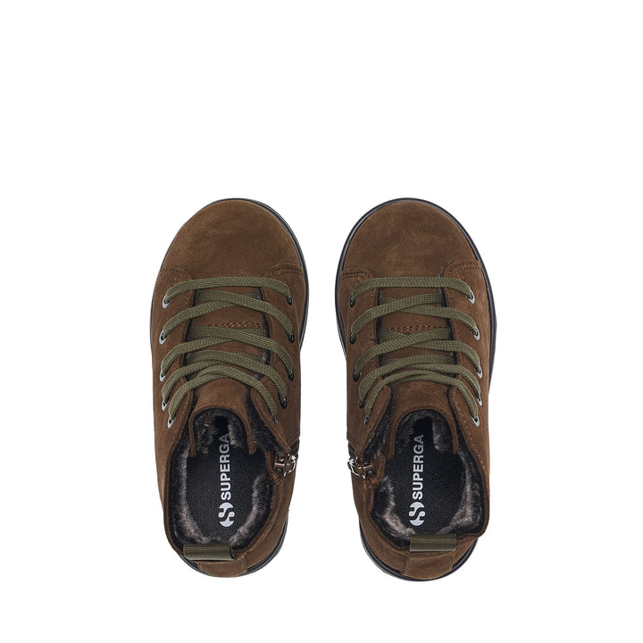 3008 KIDS LACE-UP BOOT SUEDE - Ankle Boots - Allacciata - Bambino/a - BROWN EARTH-GREEN 4