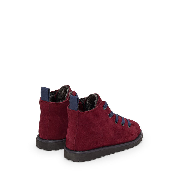 Kid's Red Ankle Boots with Suede Upper 3
