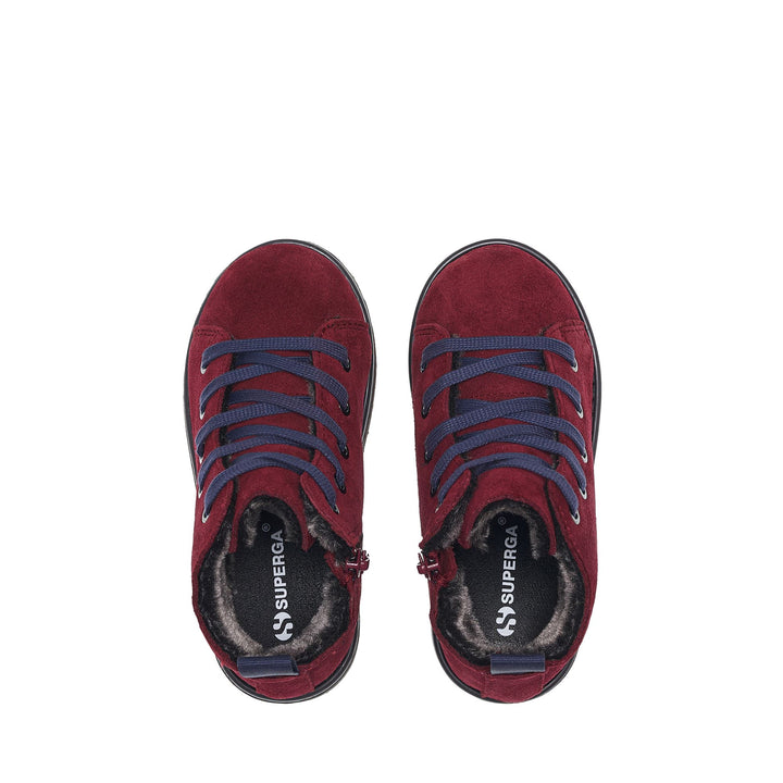 Botines rojos para niños con parte superior de ante 4