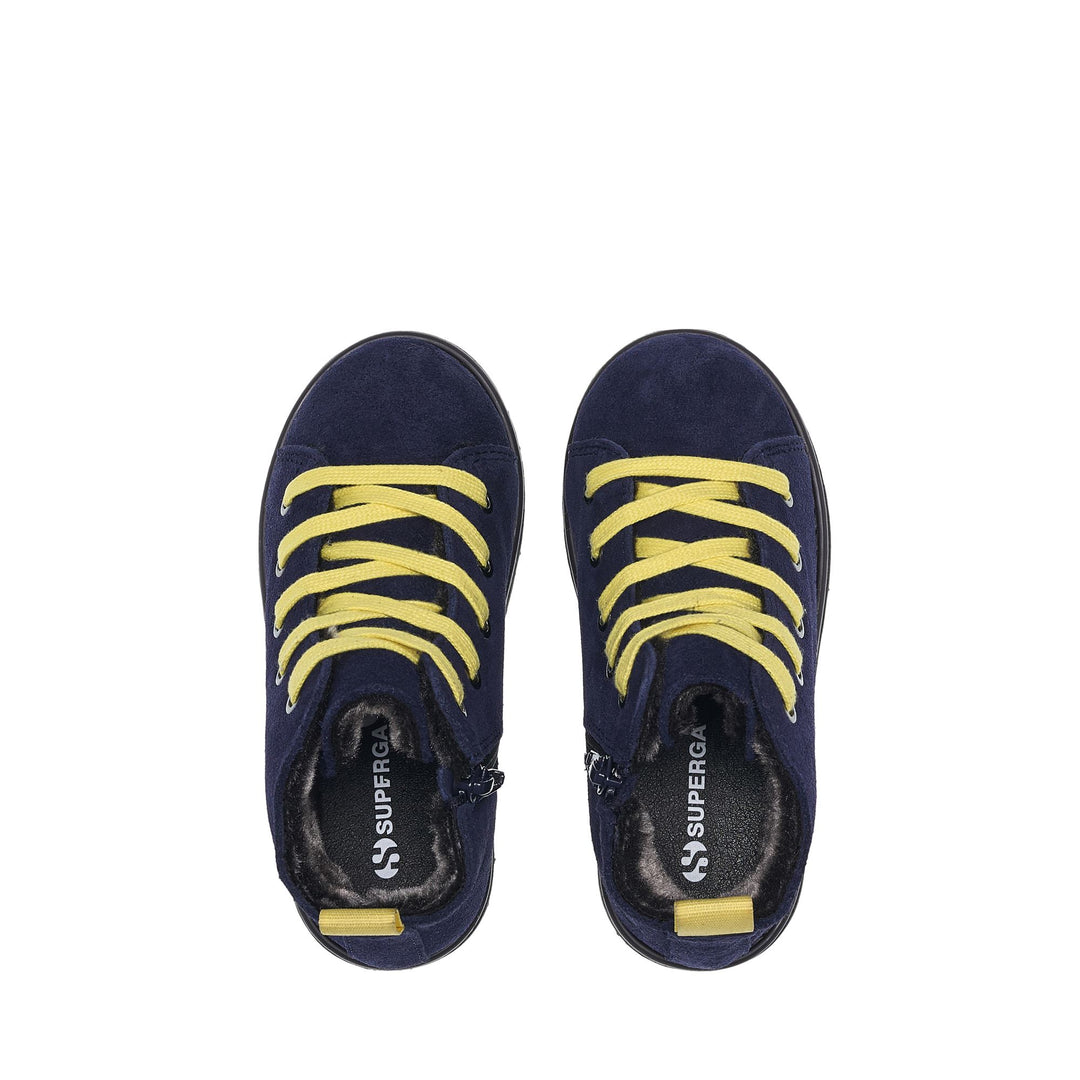 Kid's Blue Ankle Boots with Suede Upper main