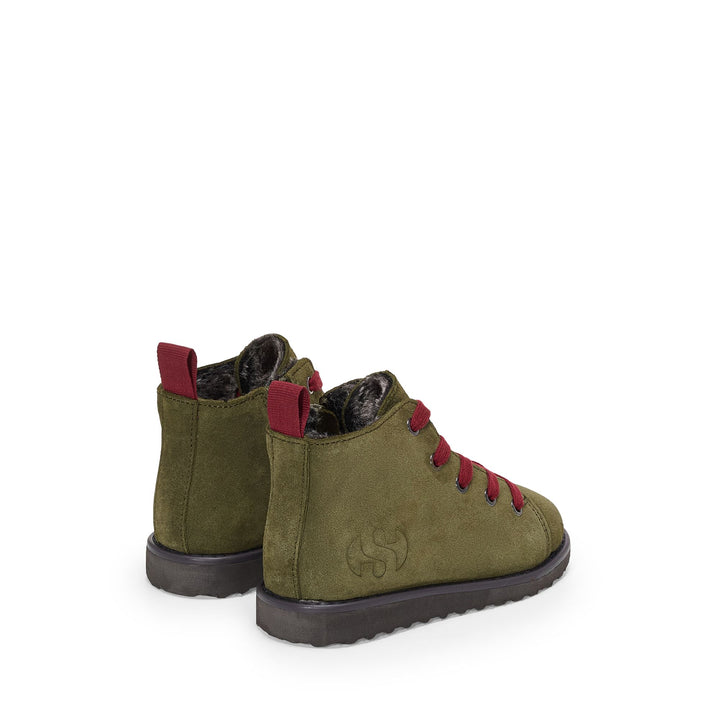 Kid's Green Ankle Boots with Suede Upper 3