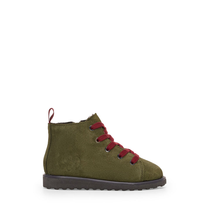 Kid's Green Ankle Boots with Suede Upper 1