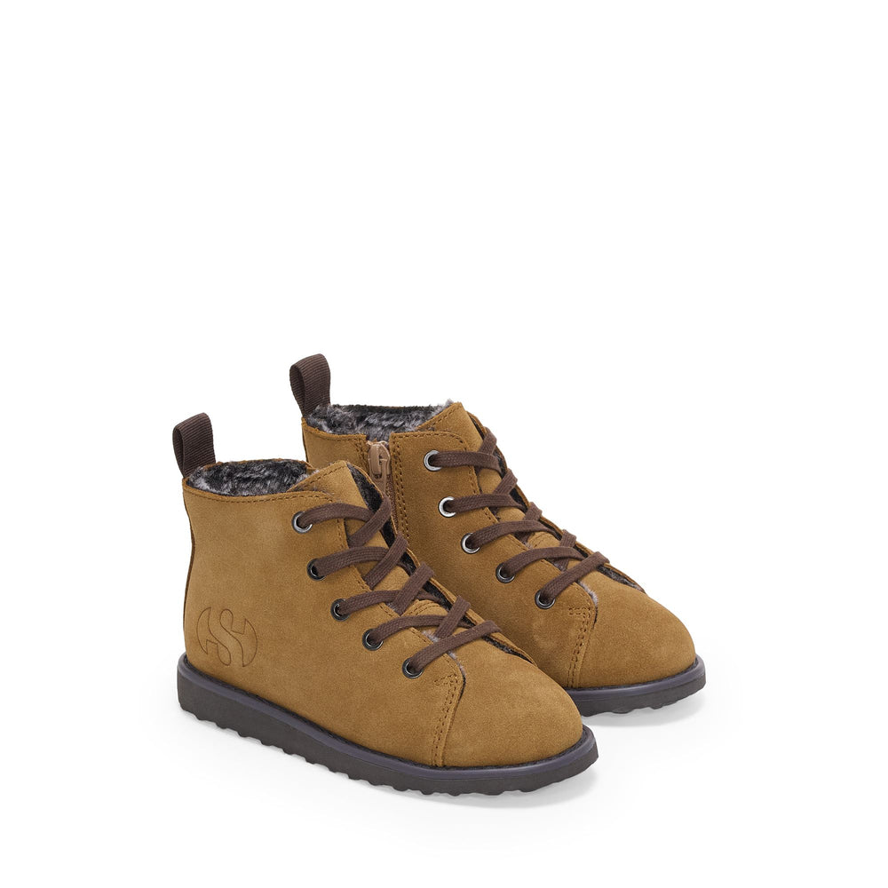 3008 KIDS LACE-UP BOOT SUEDE - Ankle Boots - Laced - Kid unisex - Beige Rame-Brown Cotto 02