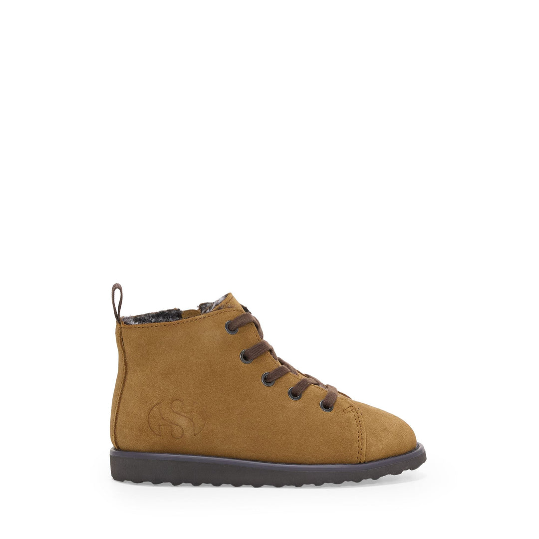 3008 KIDS LACE-UP BOOT SUEDE - Ankle Boots - Laced - Kid unisex - Beige Rame-Brown Cotto 01