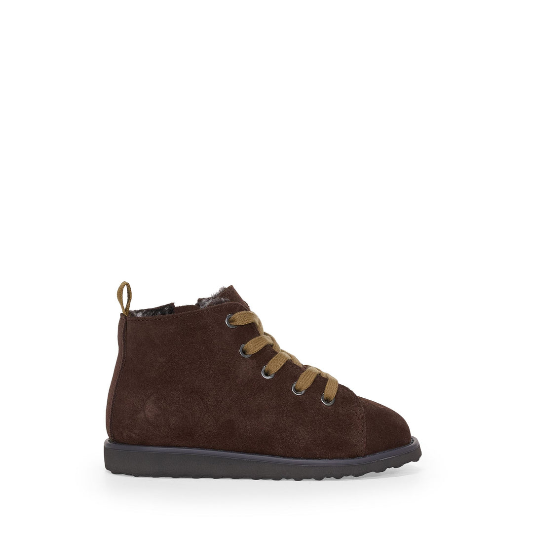 3008 KIDS LACE-UP BOOT SUEDE - Ankle Boots - Laced - Kid unisex - Brown Cotto-Beige Rame main