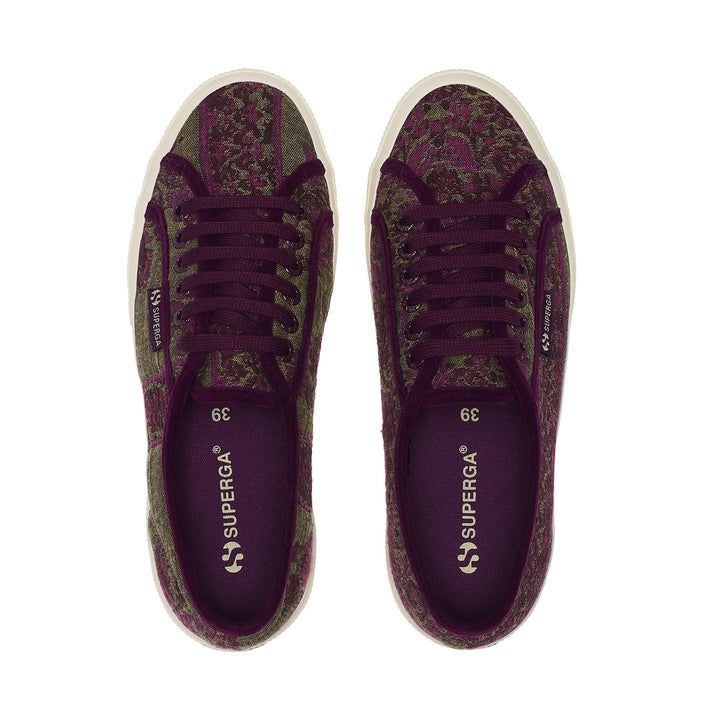 2750 TAPESTRY - Le Superga - Scollatura Bassa - Donna - Military Green-Purple-Off White 4