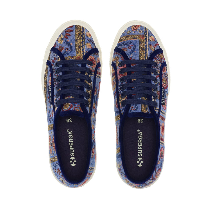 2750 TAPESTRY - Le Superga - Low Cut - Woman - Blue Avion-Beige-Red-Off White 4