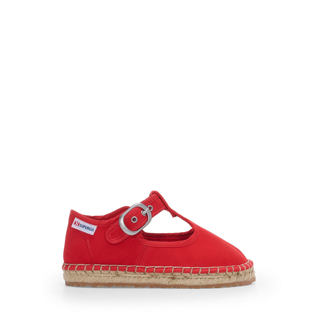 Espadrilles_Girl_3010 MARY JANE KIDS ESPADRILLAS_Low Heel_Red-Natural - Commercial 1