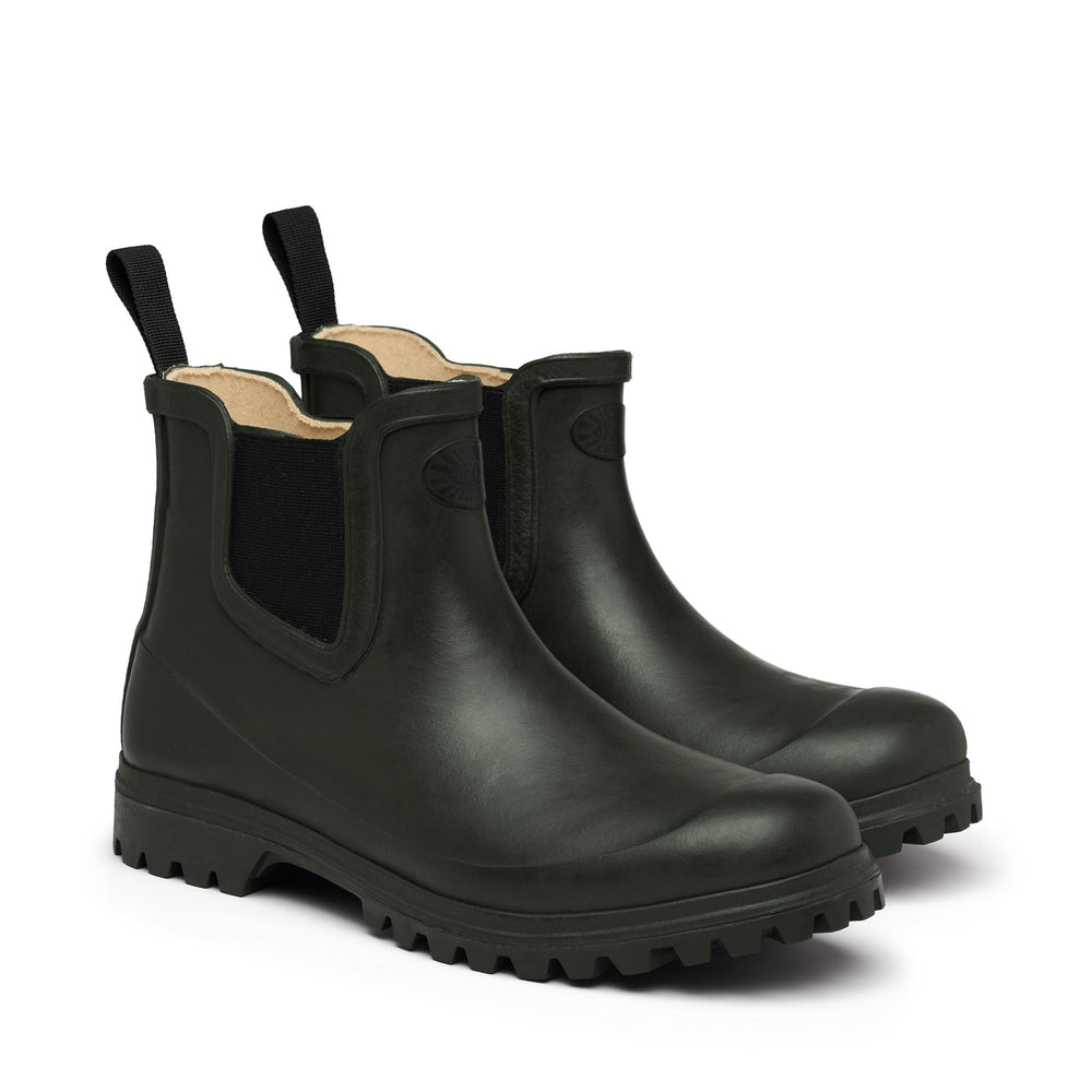 Bottes mi-hautes en caoutchouc pour femme, couleur verte 02