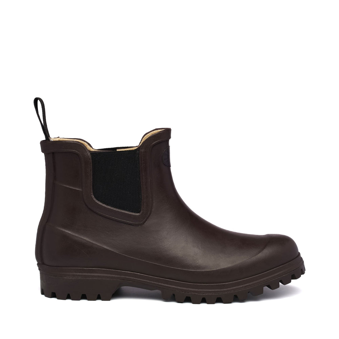 Mittlere Gummistiefel für Damen in Braun 01