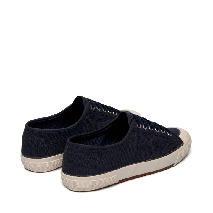 Sneakers basse unisex blu con tomaia in cotone 3