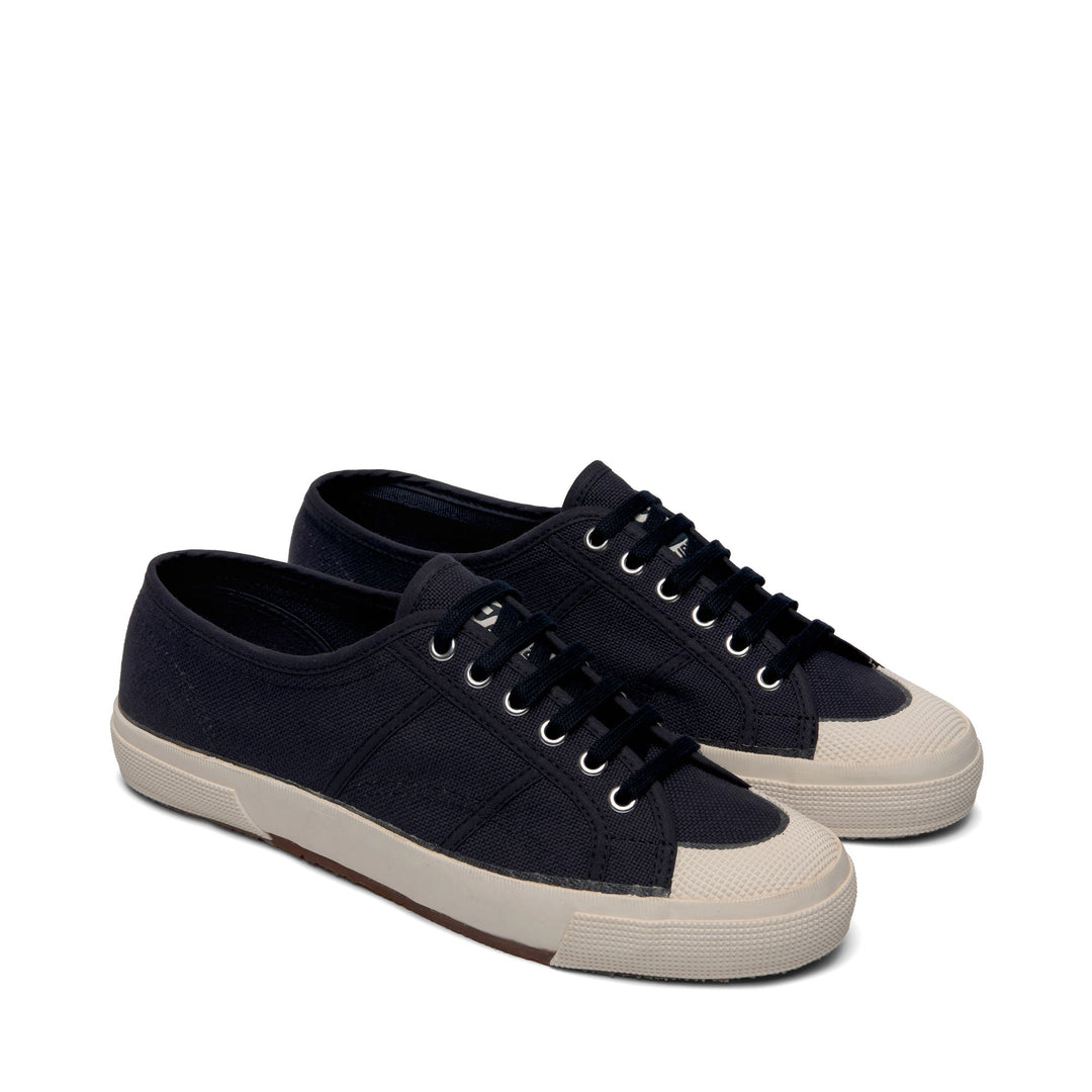 Sneakers basse unisex blu con tomaia in cotone main