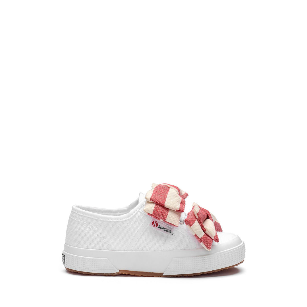 2750 KIDS COTTON RIBBON - Le Superga - Low Cut - Girl - WHITE-OFFWHITE-RED main