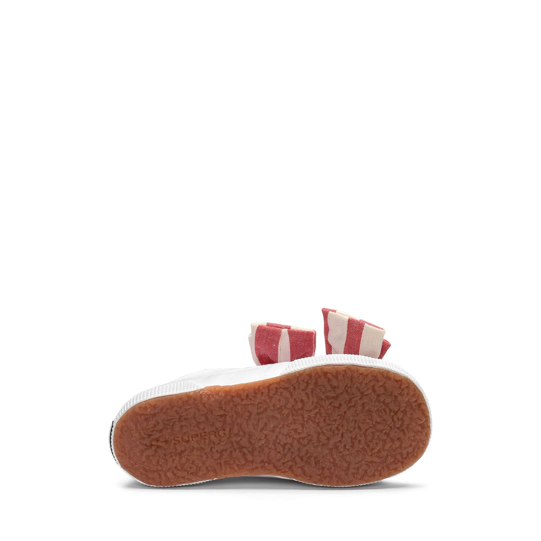 2750 KIDS COTTON RIBBON - Le Superga - Low Cut - Girl - WHITE-OFFWHITE-RED main