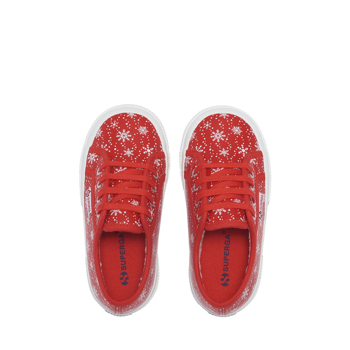 Niedrig geschnittene Kinder-Sneaker in Rot mit Obermaterial aus Baumwolle 4