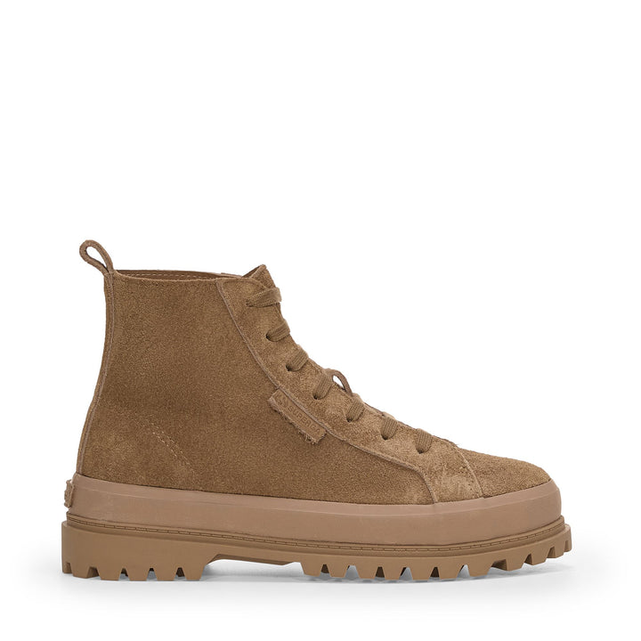 Stivaletti da donna marroni con tomaia in pelle scamosciata 1