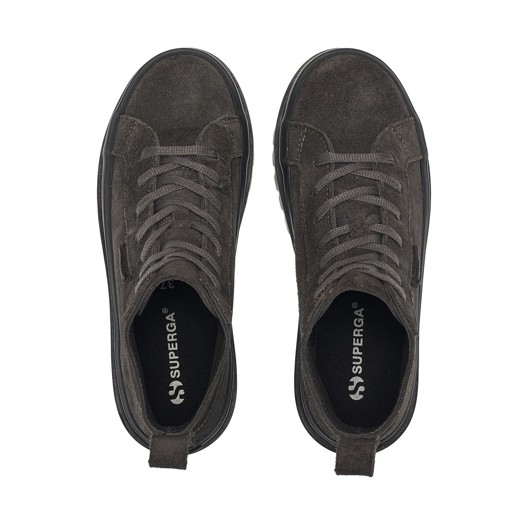 Graue Damenstiefeletten mit Obermaterial aus Wildleder main