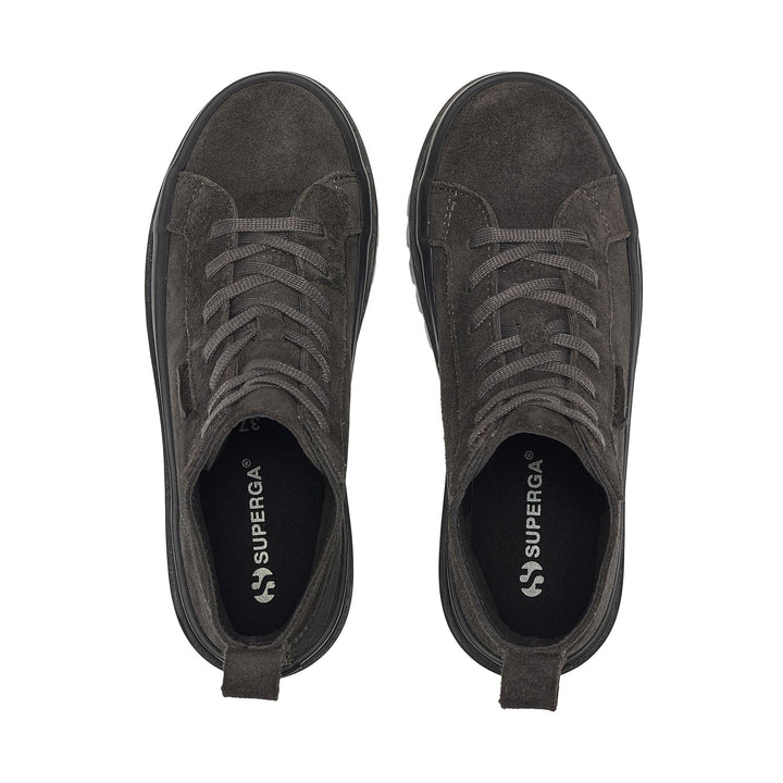 Graue Damenstiefeletten mit Obermaterial aus Wildleder 4