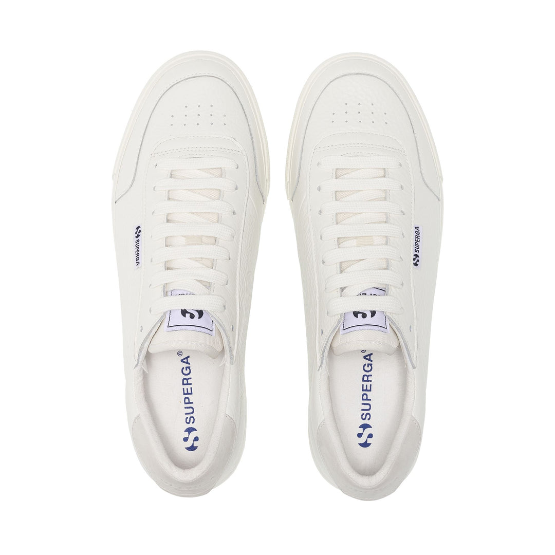 Zapatillas blancas unisex de corte bajo con parte superior de cuero main