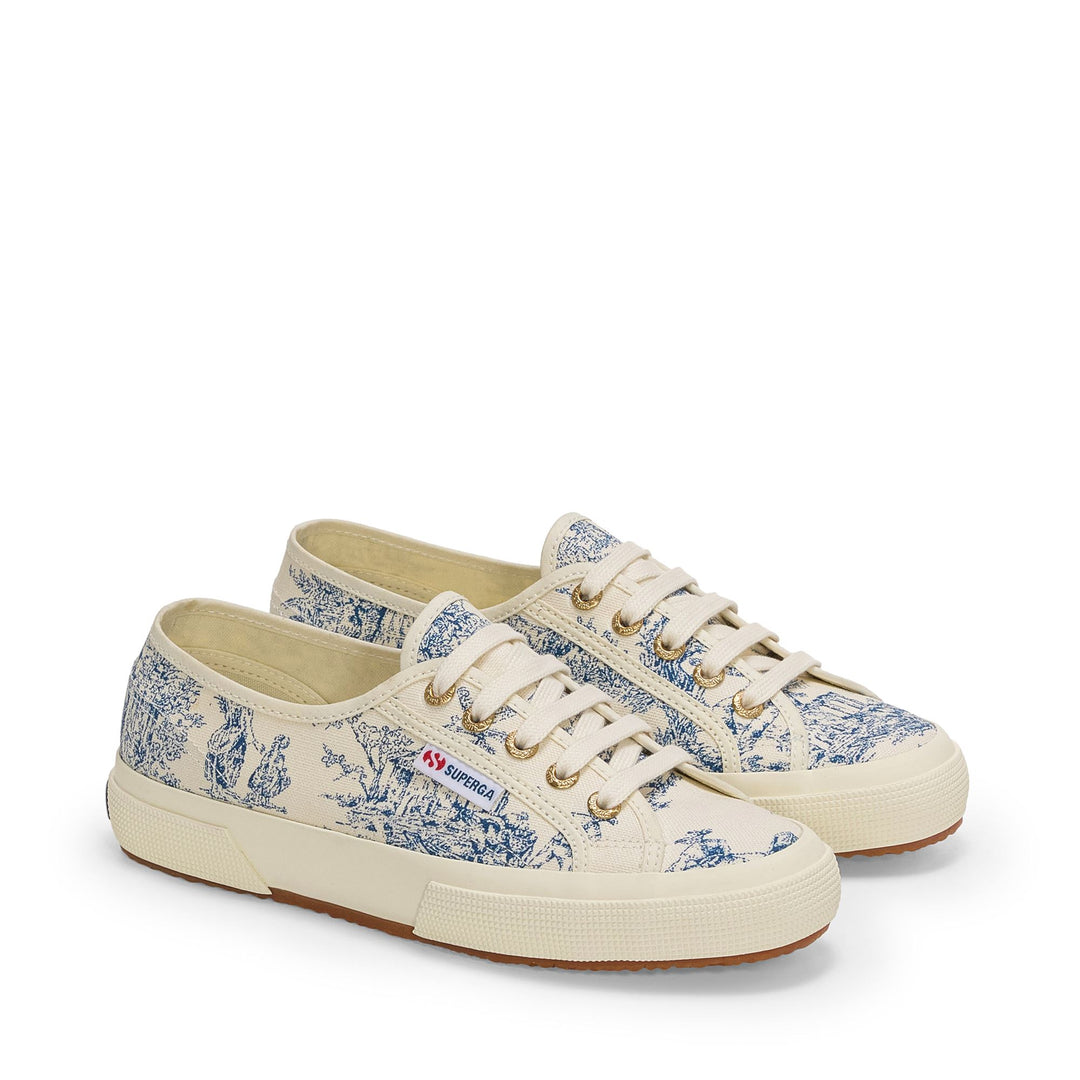 2750 TOILE DE JOUY - Le Superga - Basso - Donna - BEIGE NATURAL-BLUE NAVY main