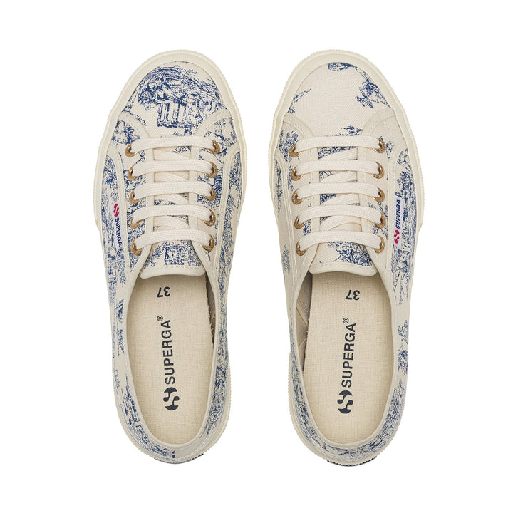 2750 TOILE DE JOUY - Le Superga - Basso - Donna - BEIGE NATURAL-BLUE NAVY 4