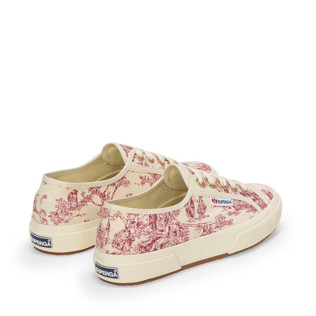 2750 TOILE DE JOUY - Le Superga - Basso - Donna - BEIGE NATURAL-RED main
