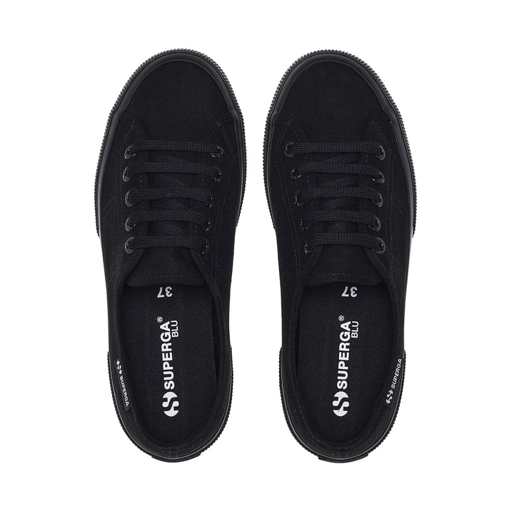 Baskets basses noires pour femme avec tige en microfibre 4