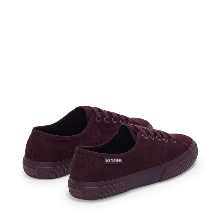 Zapatillas bajas burdeos para mujer con parte superior de microfibra 3