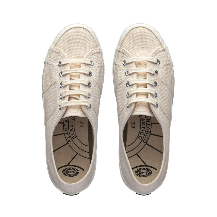 Zapatillas unisex beige con parte superior de algodón 4
