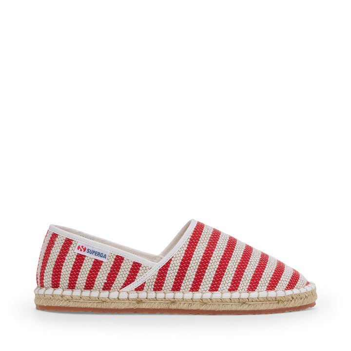 Rote Unisex-Espadrilles mit Obermaterial aus Baumwolle 1
