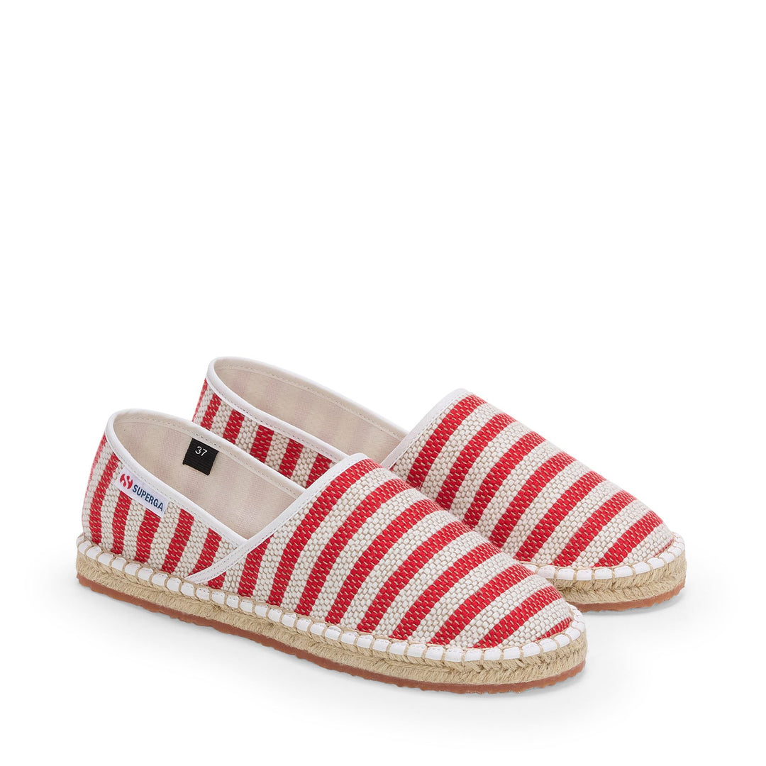 Rote Unisex-Espadrilles mit Obermaterial aus Baumwolle main