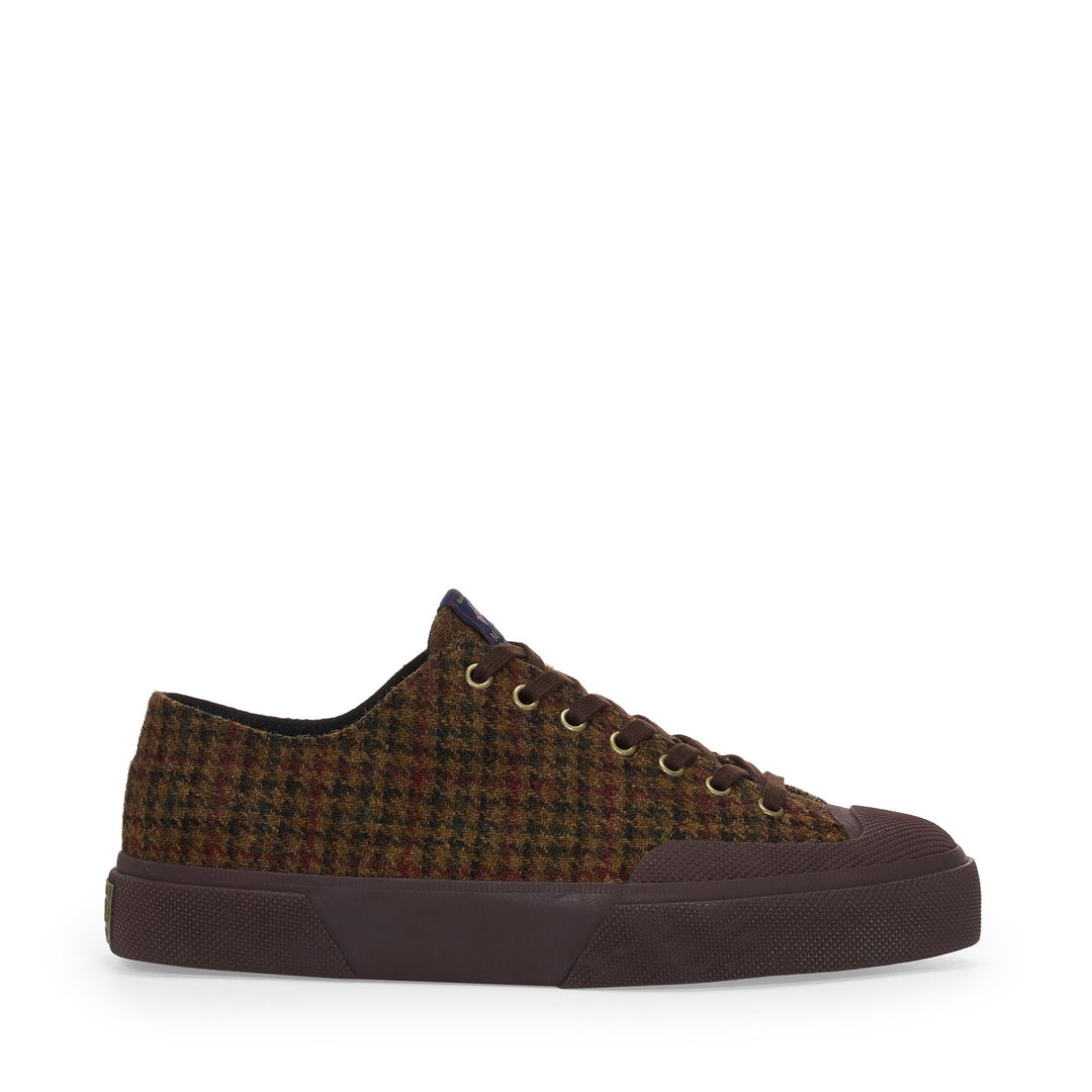 2432 WORKS WOOL PATCHWORK - Baskets - Décolleté - Unisexe - Brown Toffee-Brown Mogano 01