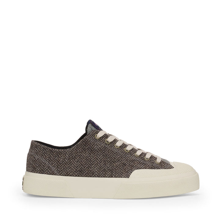 2432 WORKS WOOL PATCHWORK - Baskets - Décolleté - Unisexe - Grey-Off White 1