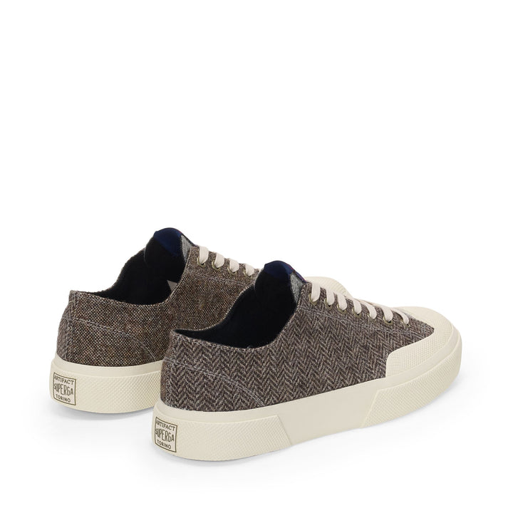 2432 WORKS WOOL PATCHWORK - Baskets - Décolleté - Unisexe - Grey-Off White 3