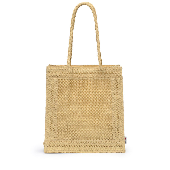 TOTE BAG SQUARE RAFFIA - Bags - TOTE BAG - Woman - BEIGE ECRU 1