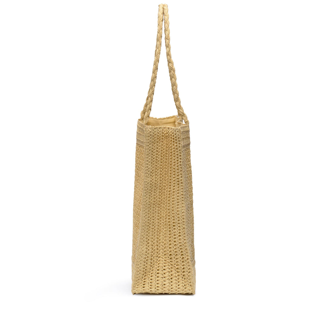 TOTE BAG SQUARE RAFFIA - Bags - TOTE BAG - Woman - BEIGE ECRU main