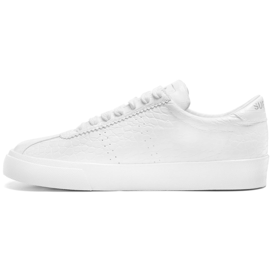 Sneakers Unisex 2869 CLUB S CROCO Low Cut WHITE Dressed Side (jpg Rgb)		