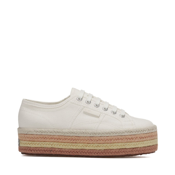 Lady Shoes Woman 2790 MULTICOLOR ROPE Wedge WHITE AVORIO-BGESSO-OAPRICOT-BGOMME-PDUSTY Photo (jpg Rgb)			