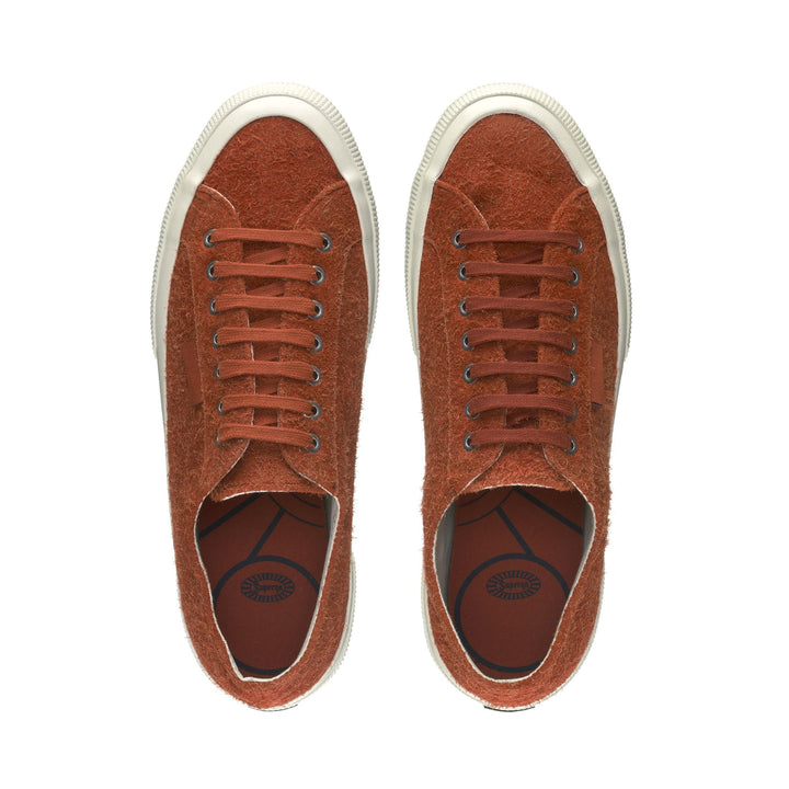 Le Superga Unisex 2750 OG HAIRY SUEDE Low Cut BROWN PIQUANT-FAVORIO Dressed Back (jpg Rgb)		