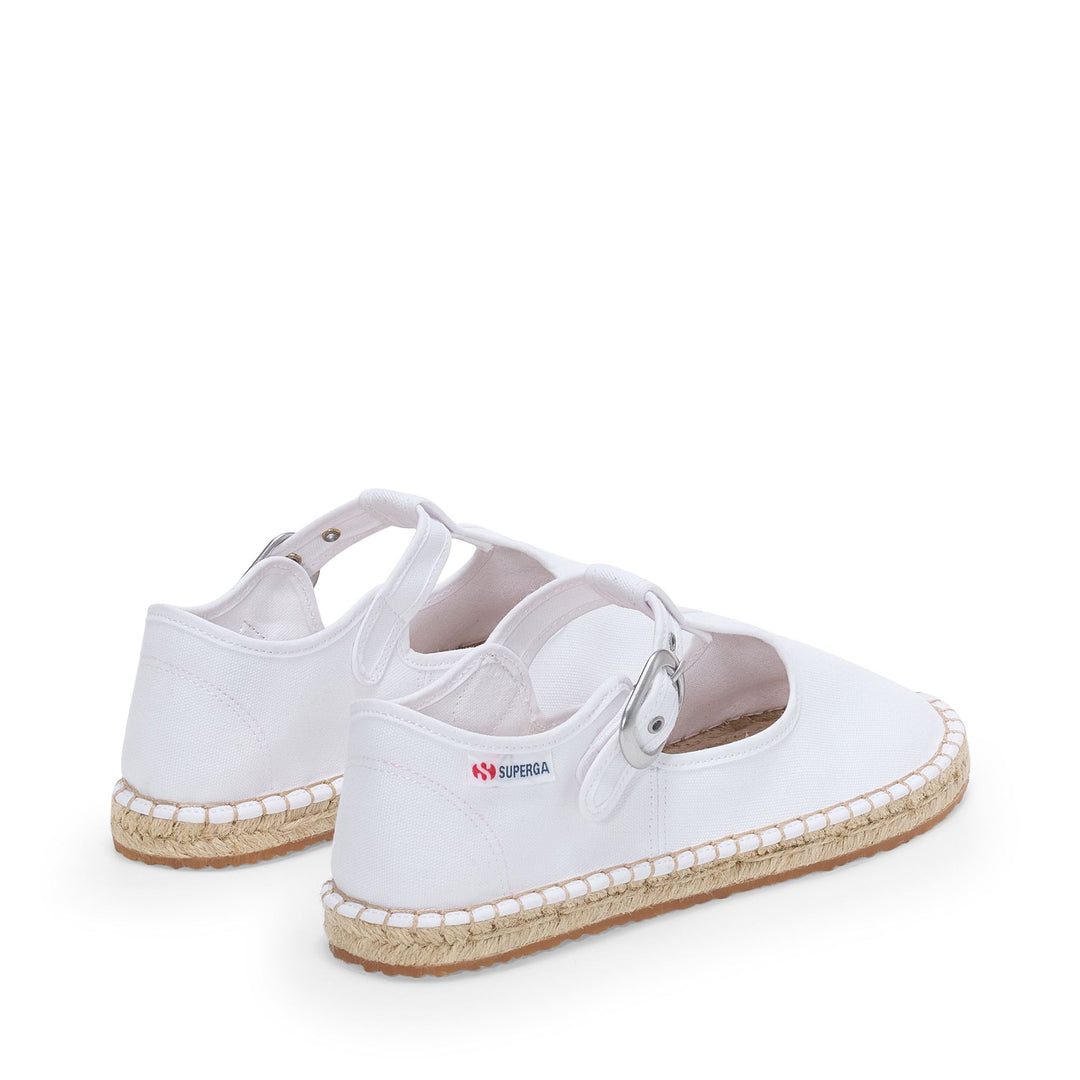 Woman's White Espadrilles with Cotton Upper main