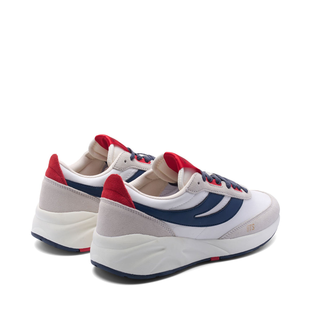 Sneakers Unisex 4089 TRAINING 9TS SLIM Low Cut WHITE AVORIO-NAVY-RED Dressed Side (jpg Rgb)		