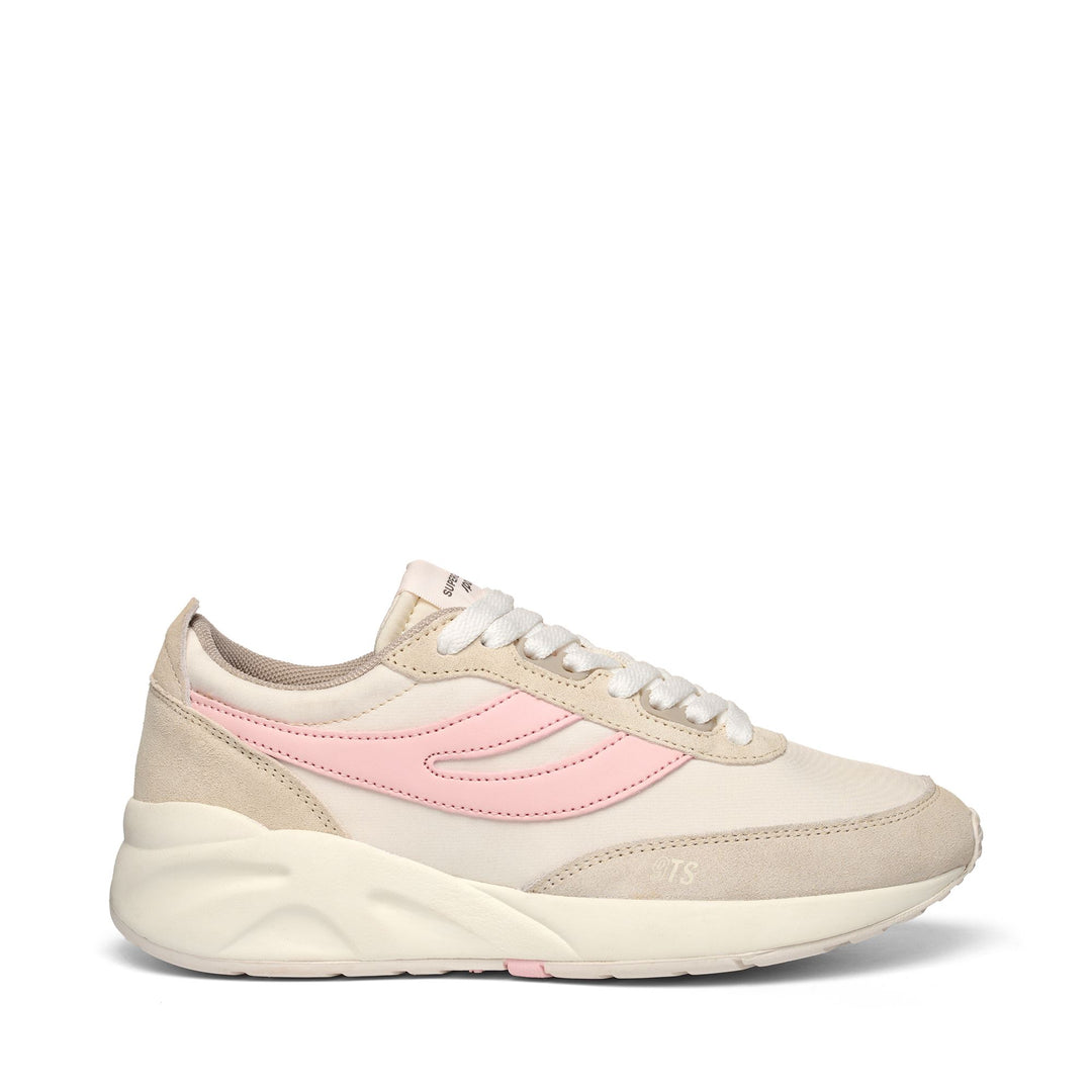 Unisex White Low Cut Sneakers with Recycled Nylon Upper 01