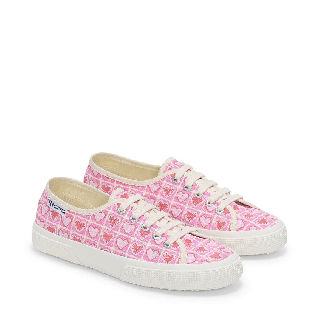 Woman's Low Cut Pink Sneakers with Cotton Upper main