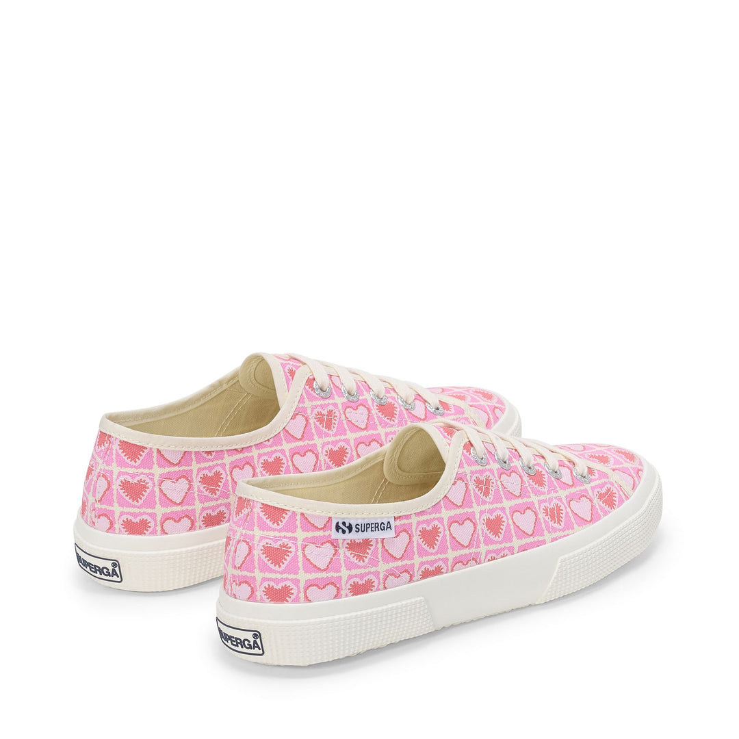 Woman's Low Cut Pink Sneakers with Cotton Upper main